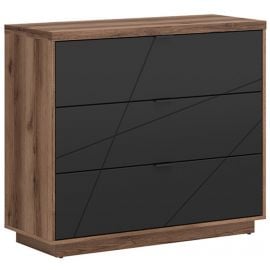 Black Red White Forn Chest of Drawers 42.5x106x93cm, Oak/Black | Living room furniture | prof.lv Viss Online