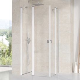 Ravak Chrome 120cm H=195cm CRV2-120 Corner Shower Enclosure Transparent Chrome (1 side) (1QVG0C00Z1) | Ravak | prof.lv Viss Online