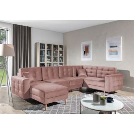 Izlaižams Dīvāns Eltap Asgard Monolith U Veida 202x320x90cm Rozā (AsdU_22) | Izvelkamie dīvāni | prof.lv Viss Online