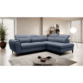 Eltap Noble Poco Corner Pull-Out Sofa 201x255x100cm, Blue (CO-NOB-RT-40PO) | Sofas | prof.lv Viss Online