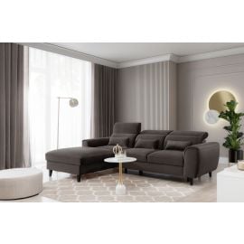 Eltap Foble Velvetmat Corner Pull-Out Sofa 196x267x100cm, Brown (CO-FOB-LT-22VE) | Sofas | prof.lv Viss Online