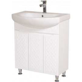 Aqua Rodos Rodors 70 Bathroom Sink with Cabinet White (195773) | Sinks with Cabinet | prof.lv Viss Online