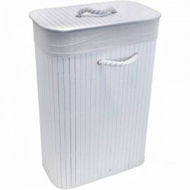 Duschy laundry basket Bambu 400x220x600 mm white | Laundry boxes | prof.lv Viss Online