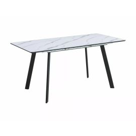 Virtuves galds Signal Bari, 80x120-160x76cm, Marmora Balts (BARIBMAC120) | Virtuves galdi / ēdamgaldi | prof.lv Viss Online