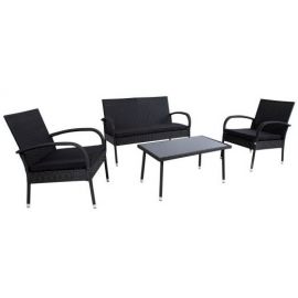 Home4You Vienna Garden Furniture Set Black | Outdoor furniture sets | prof.lv Viss Online
