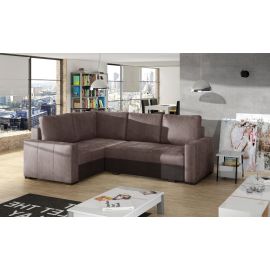 Stūra Dīvāns Izlaižams Eltap Corona Monolith 162x235x90cm Kreisais Stūris Brūns/Tumši Brūns (Cor_27) | Izvelkamie dīvāni | prof.lv Viss Online