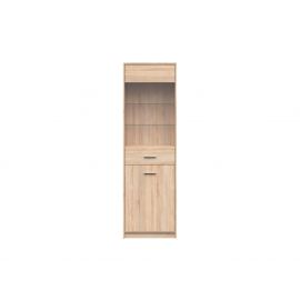 Black Red White Nepo Plus Display Cabinet, 197x60x34cm, Oak (S435-REG1D1W-DSO) | Display cabinets | prof.lv Viss Online