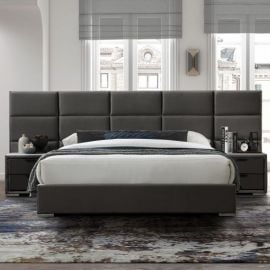 Диван-кровать Home4You Levanter 160x200 см, без матраса, серого цвета | Двуспальные кровати | prof.lv Viss Online