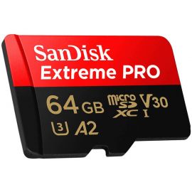 Micro SD-карта памяти SanDisk SDSQXCU 140 МБ/с с адаптером SD, черно-красная | Носители данных | prof.lv Viss Online