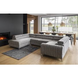 Угловой раскладной диван Eltap Louis Marte 202x347x92 см, серый (CO-LOU-LT-130MAR) | Eltap | prof.lv Viss Online