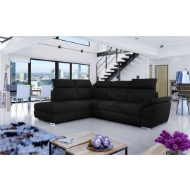 Eltap Loreto Kronos Corner Pull-Out Sofa 210x260x102cm, Black (Lor_171) | Living room furniture | prof.lv Viss Online