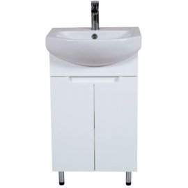 Aqua Rodos Квадро раковина для ванной комнаты с шкафчиком Runa 50, белая (936KV50) | Мебель для ванной | prof.lv Viss Online