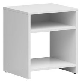 Черно-красно-белый ночной столик Neno, 35,5x40x45,5 см, белый | Мебель для спальни | prof.lv Viss Online