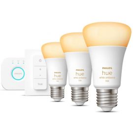 Philips Hue White Ambiance Smart LED Bulb E27 8W 2200-6500K 3pcs | Bulbs | prof.lv Viss Online