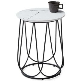Halmar Nubira Coffee Table 40x51cm White/Black | Halmar | prof.lv Viss Online