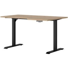 Electrically Adjustable Table 140x90cm Black/Oak (S479-BIU/140/90/B/L-DASN) | Black Red White | prof.lv Viss Online