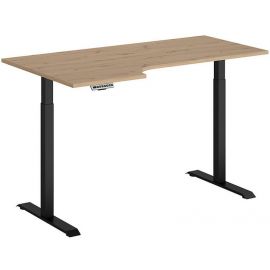 Electric Height Adjustable Desk Black/Oak | Height adjustable tables | prof.lv Viss Online