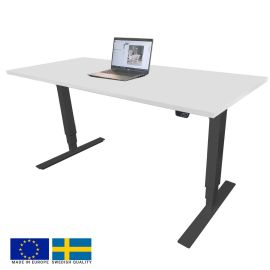 Linergo Brando Height Adjustable Desk 160x70x2.5cm Black/White (80-1670-MB) | Linergo | prof.lv Viss Online