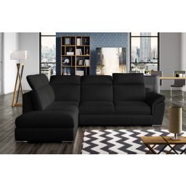 Eltap Loreto MatVelvet Corner Pull-Out Sofa 60x260x102cm, Black (Lor_77) | Living room furniture | prof.lv Viss Online