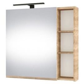 Riva SV 70-6 Mirror Cabinet, Sonoma Oak | Riva | prof.lv Viss Online