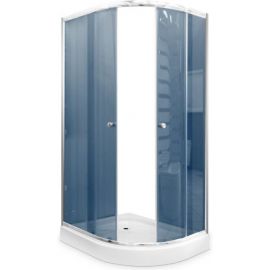 Gotland Eco 80x120cm H=195cm LP-292-120 L Asymmetrical Shower Cabin (With Shelf) Chrome Left | Showers | prof.lv Viss Online
