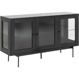 Шкаф Home4You Angus 140x40x82 см черный (AC20985) | Мебель для гостиной | prof.lv Viss Online