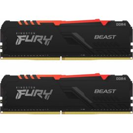 Kingston Fury Beast RGB KF436C17BBAK2/16 Оперативная Память DDR4 16GB 3600MHz CL15 Черный | Оперативная память | prof.lv Viss Online