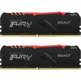 Kingston Fury Beast RGB KF436C17BBAK2/16 DDR4 16GB 3600MHz CL15 Black | Computer components | prof.lv Viss Online