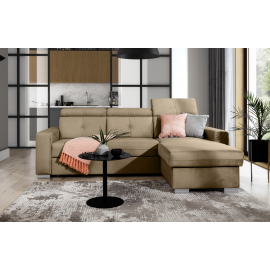 Eltap Fresia Cloud Corner Pull-Out Sofa 176x247x104cm, Brown (CO-FR-RT-20NU) | Corner couches | prof.lv Viss Online