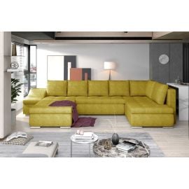 Izlaižams Dīvāns Eltap Giovanni Omega U Veida 200x340x88cm Kreisais Stūris Dzeltens (GI68) | Izvelkamie dīvāni | prof.lv Viss Online