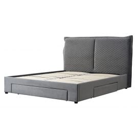 Halmar Becky Divan Bed 160x200cm, Without Mattress, Grey | Double beds | prof.lv Viss Online
