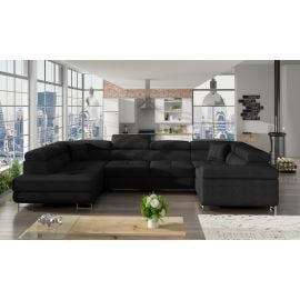 Eltap Letto Kronos Corner Pull-Out Sofa 202x340x90cm, Black (Le_167) | Living room furniture | prof.lv Viss Online