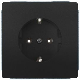 Siemens Delta Style Flush-mounted Socket Outlet 1-gang with Earth, Black (5UB1853-0AC01) | Electrical outlets & switches | prof.lv Viss Online
