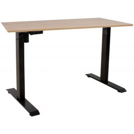 Home4You Ergo Electric Height Adjustable Desk 140x70cm, Black/Walnut (K186865) | Height adjustable tables | prof.lv Viss Online
