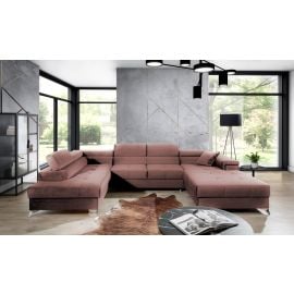 Eltap Eduardo Kronos Corner Pull-Out Sofa 202x345x90cm, Pink (Edr_107) | Living room furniture | prof.lv Viss Online