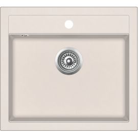 Aquasanita Quadro SQQ100-110W Built-in Kitchen Sink Beige (21290) | Stone sinks | prof.lv Viss Online