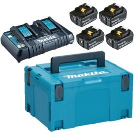 Makita 198091-4 18V Battery Charging Kit, 4XBL1860B, DC18RD, MAKPAC | Battery and charger kits | prof.lv Viss Online