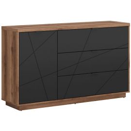 Black Red White Forn Chest of Drawers, 156x43x93cm, Oak/Black (S471-KOM1D3S-DDC/CAM) | Living room furniture | prof.lv Viss Online