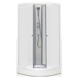 Aqualine OW-MS07 90x90cm Asymmetrical Shower Enclosure (With Shelf) Smooth White (L01MS07WH) | Shower cabines | prof.lv Viss Online