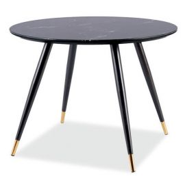 Стол Cyryl II со стеклянной столешницей 100x100 см, черный | Кухонные столы | prof.lv Viss Online