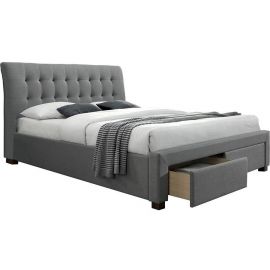 Кровать Halmar Percy с подъемным механизмом, 160x200 см, без матраса, серого цвета | Kровати | prof.lv Viss Online