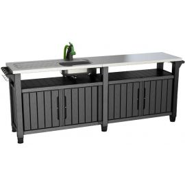 Keter Unity Chef Outdoor Table 237x51.3x89.4cm Grey (29206351939) | Keter | prof.lv Viss Online