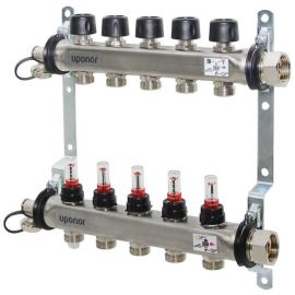 Uponor Vario S Silto Floor Manifold With Flow Meters, 4 Loops (1086540) | Manifolds | prof.lv Viss Online