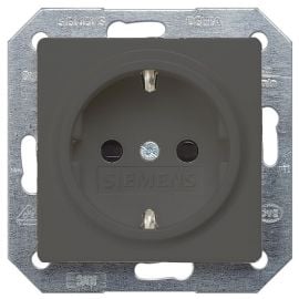 Siemens Delta I-System Surface-Mounted Socket Outlet 1-gang with Earth, Grey (5UB1924) | Electrical outlets & switches | prof.lv Viss Online