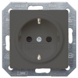 Siemens Delta I-System Surface-Mounted Socket Outlet 1-gang with Earth, Grey (5UB1924) | Mounted switches and contacts | prof.lv Viss Online