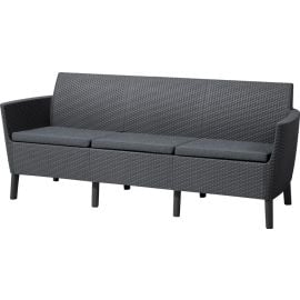 Dārza Dīvāns Keter Salemo 3 Seater Sofa Trīsvietīgs 187x67x76cm, Pelēks (17209039) | Dārza mēbeles | prof.lv Viss Online