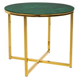 Black Red White Ditra Coffee Table 50x42cm, Green/Gold | Coffee tables | prof.lv Viss Online