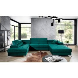 Eltap Eduardo Kronos Corner Pull-Out Sofa 202x345x90cm, Green (Edr_28) | Corner couches | prof.lv Viss Online