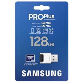 Atmiņas Karte Samsung Micro SD 160MB/s, Ar USB Adapteri Zila | Atmiņas kartes | prof.lv Viss Online