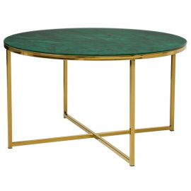 Black Red White Xana Coffee Table 80x45cm, Green/Gold | Tables | prof.lv Viss Online